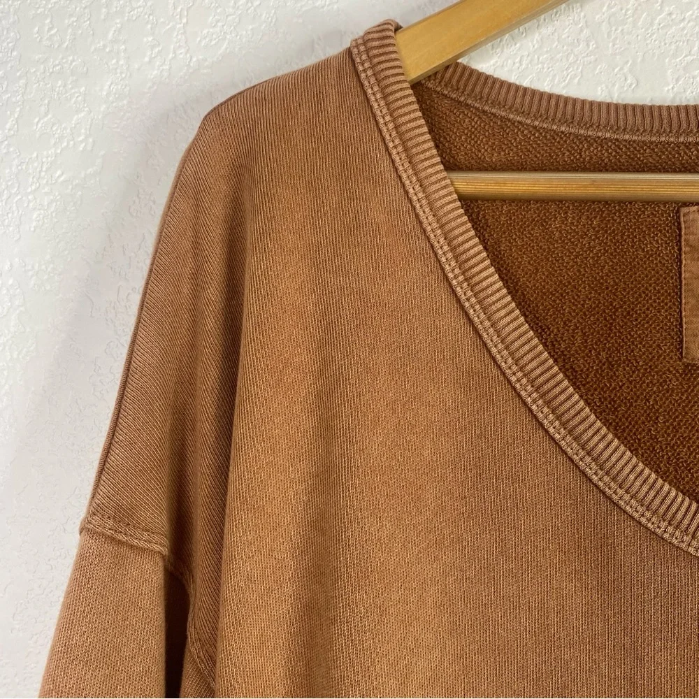 Aerie Burnt Orange Tan Oversized Pullover Sweater